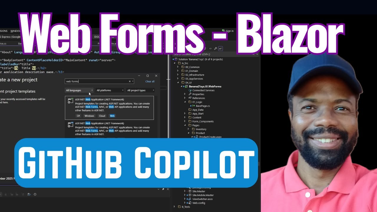 GitHub Copilot. Migrating Asp.Net - Web Forms App to Blazor. Attempt 1