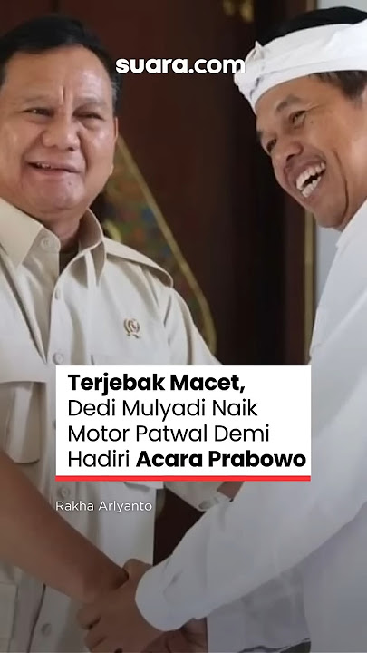 Terjebak Macet, Dedi Mulyadi Naik Motor Patwal Demi Hadiri Acara Prabowo