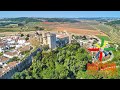 Obidos Medieval Town & Castle aerial view - Vila e Castelo de Óbidos - 4K UltraHD