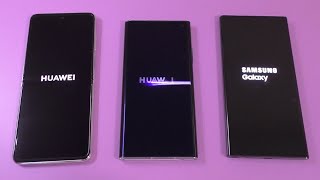 Samsung Galaxy S23 Ultra vs Huawei Mate Xs 2 vs Huawei P50 Pocket Bootanimation