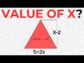 How to Solve Triangle Area Algebra Problems | Find the Value of x Step-by-Step
