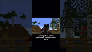 The subscriber chicken army is here #minecraft #shorts