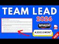 Amazon Team Lead Assessment Process 2026 | Team Lead Interview Experience And Preparation Guide