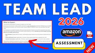Amazon Team Lead Assessment Process 2026 | Team Lead Interview Experience And Preparation Guide