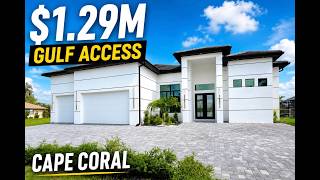 Inside a $1.29M Cape Coral Gulf Access Home | New Construction Luxury