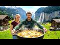 Village Life In Switzerland | Amazing Cooking And Feeding Labor By Swiss Couple