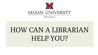 How can a librarian can help you?