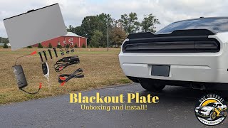Blackout Plate Install - Not Unusual Performance, Sus Plate Collection Black Out Style Privacy Plate