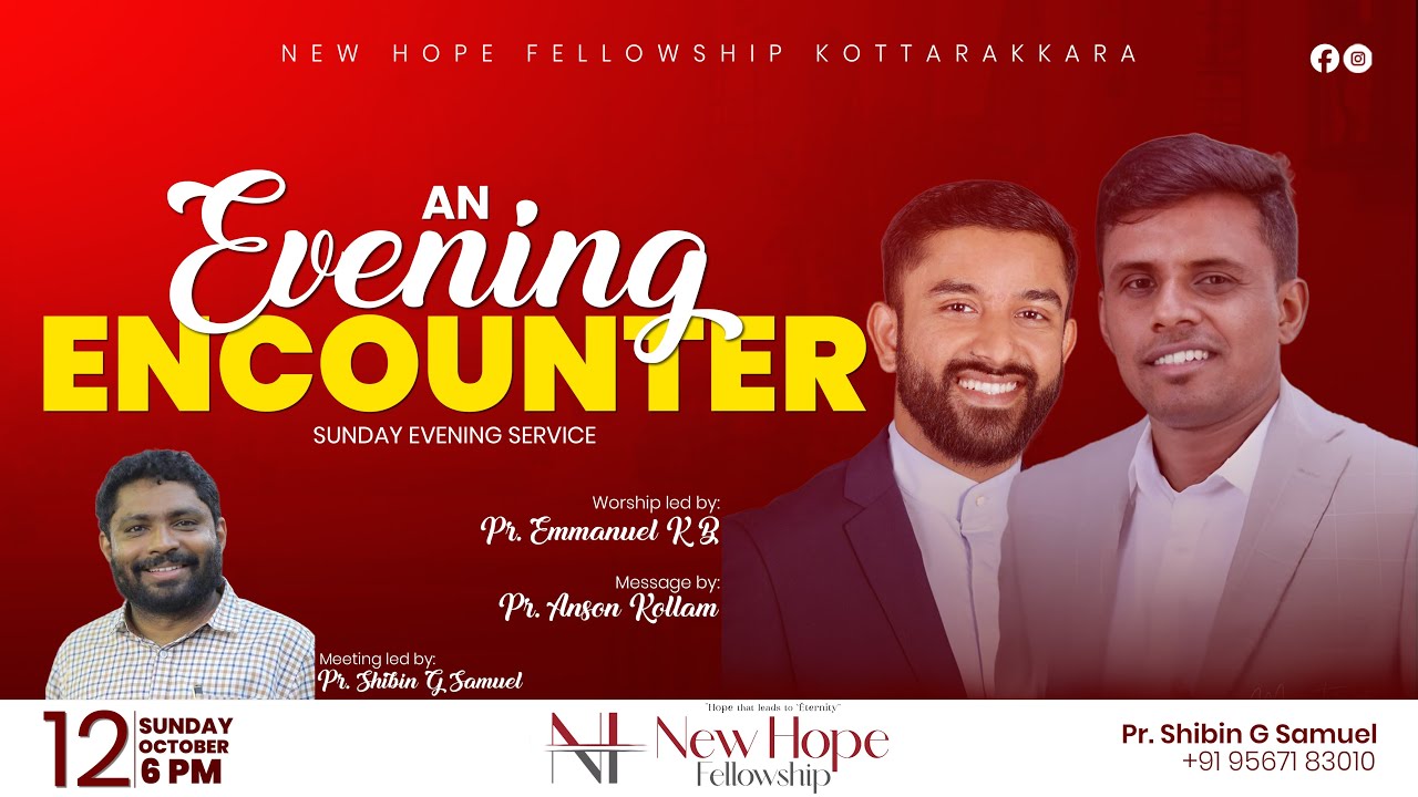 An Evening Encounter | Sunday Evening Service | Pr. Anson Kollam | Evg. Emmanuel K B