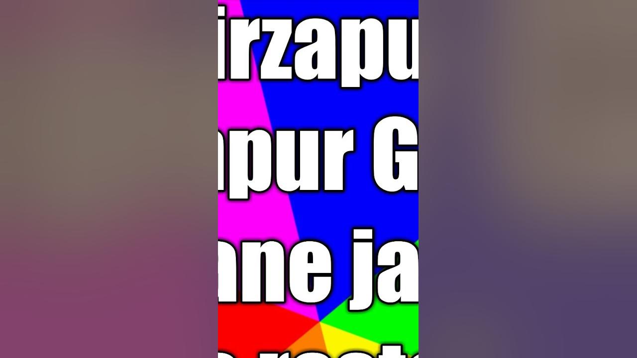 Mirzapur Rampur Ghat Mein Gopiganj Jaane Ka Rasta YouTube