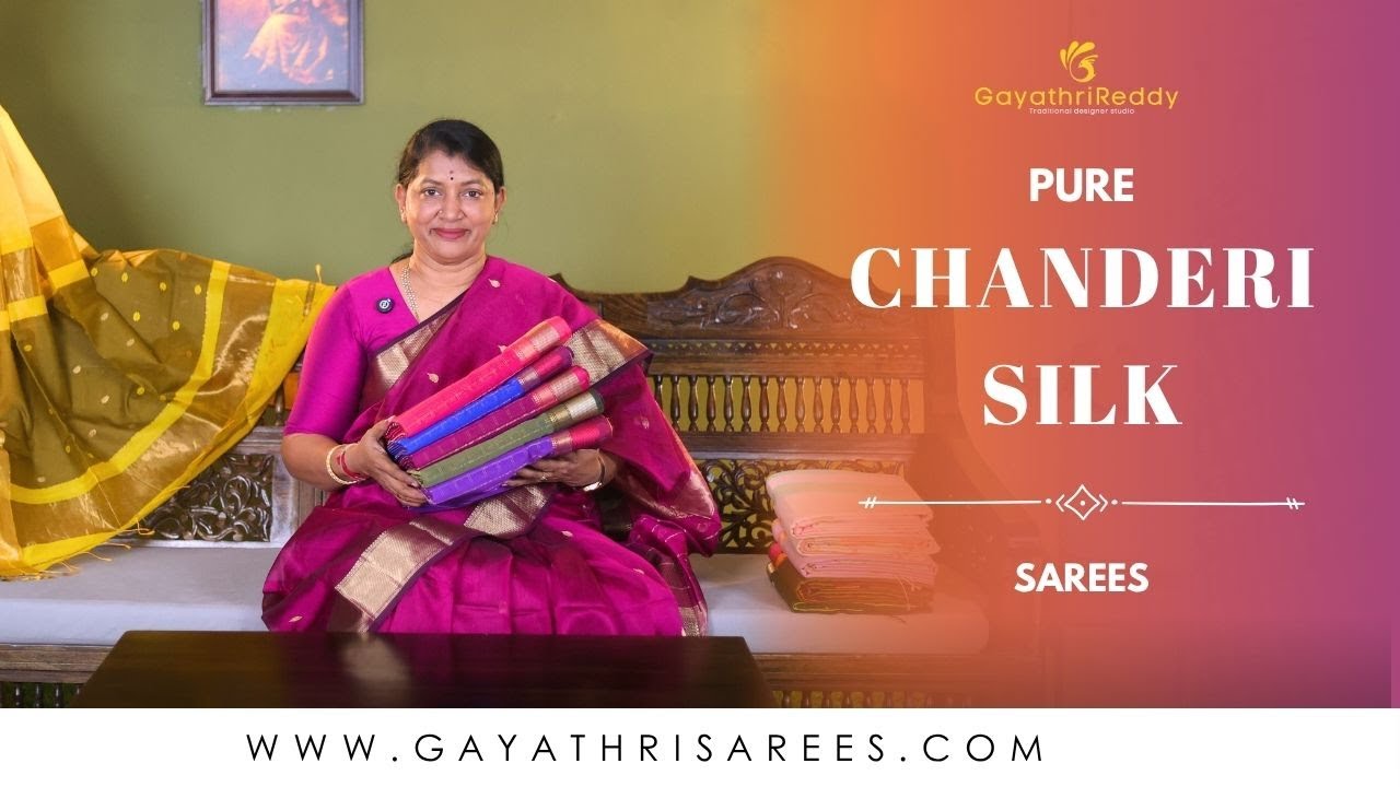 Pure Chanderi Silk Sarees. | #GayathriReddy |