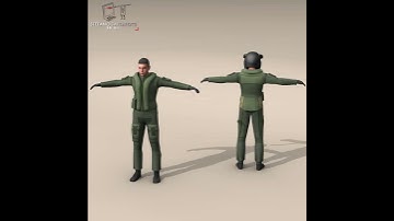 F35 pilot 3D model from CGTrader.com