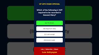 👉Police Act| Most expected MCQs| UPAPO 2025 #upapopreparation #apoaspirants #policeact