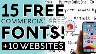 15 FREE Fonts For Print On Demand   Websites to Find Commercial-Free Fonts Amazon Merch Redbubble