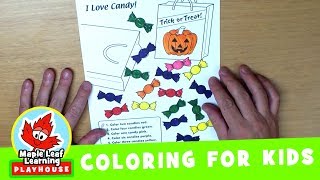 Halloween Candy Coloring Page for Kids | Maple Leaf Learning Playhouse
