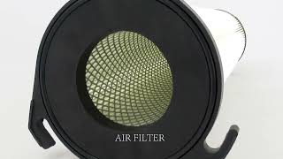 Three-Jaw Polyester Fabric Air Filter Cartridge 185x613