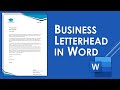 How to Design a Letterhead in Microsoft Word | Letterhead Template Design
