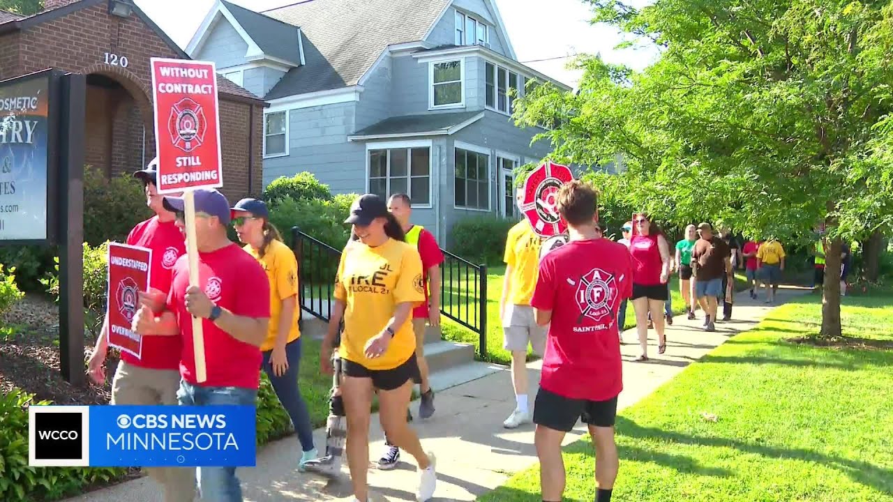 St. Paul firefighters picket for higher pay