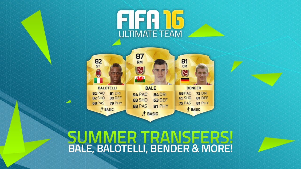 SUMMER TRANSFERS! - BALE, BALOTELLI, BENDER & MORE! | FIFA 16 Ultimate Team