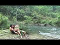 Unique Survival: Unique Fishing - Tarzan vs Beautiful Girl Cooking Big Fish and Eating Delicious