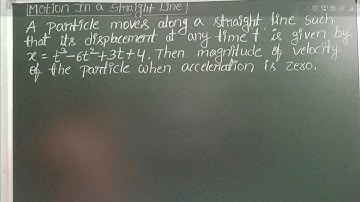 the particle moves along a straight line  its displacement at any time t is given by x=t^3-6t^2+3t+4