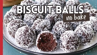 No Bake & Eggless Biscuit Balls | 5-Minute Super Simple Recipe