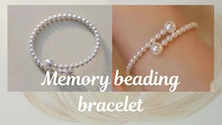 memory beading bracelet | Memory wire beaded bangle | How to make beaded jewelry  @SonysreeCreations