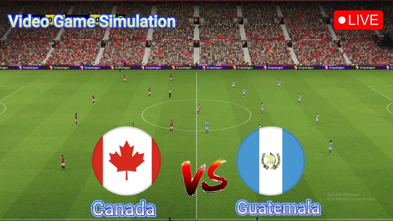🔴LIVE : Canada vs Guatemala | International Friendly Games  | Video Game Simulation