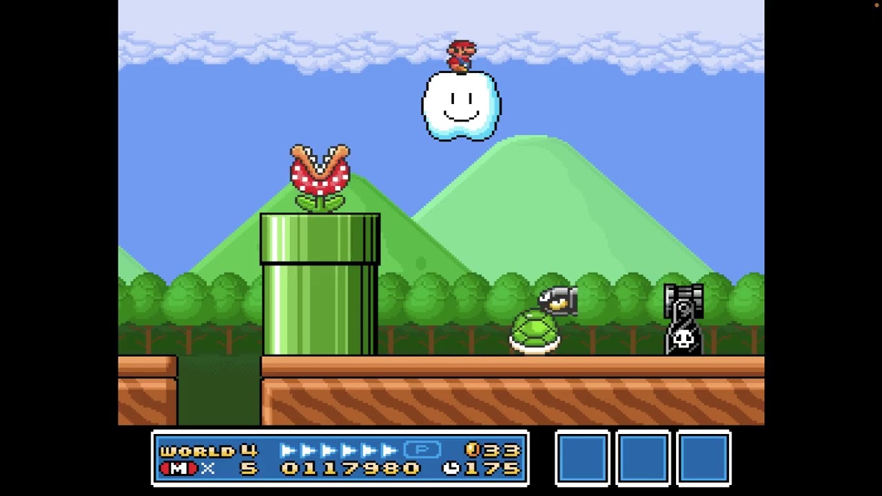 Super Mario Bros. 3 SNES All-Stars - 7 Extra Lives from Bullet Bill in World 4-5