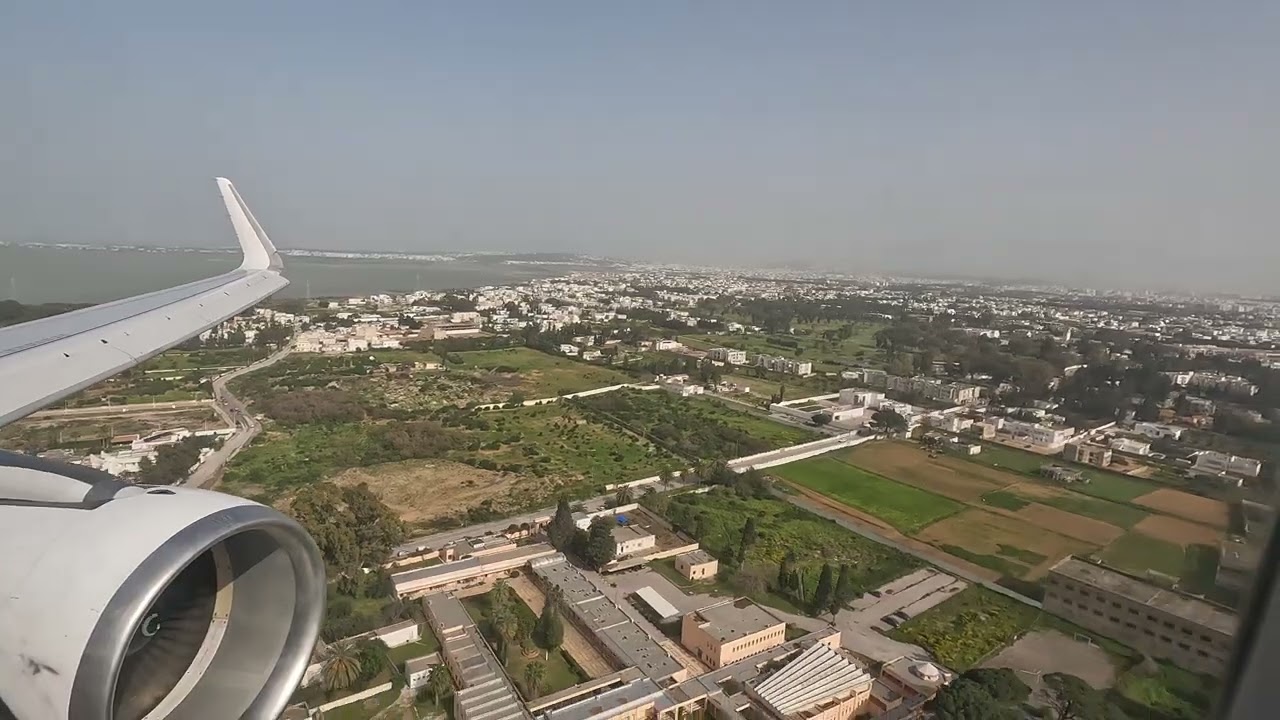Valletta Airlines A320 Landing Tunis