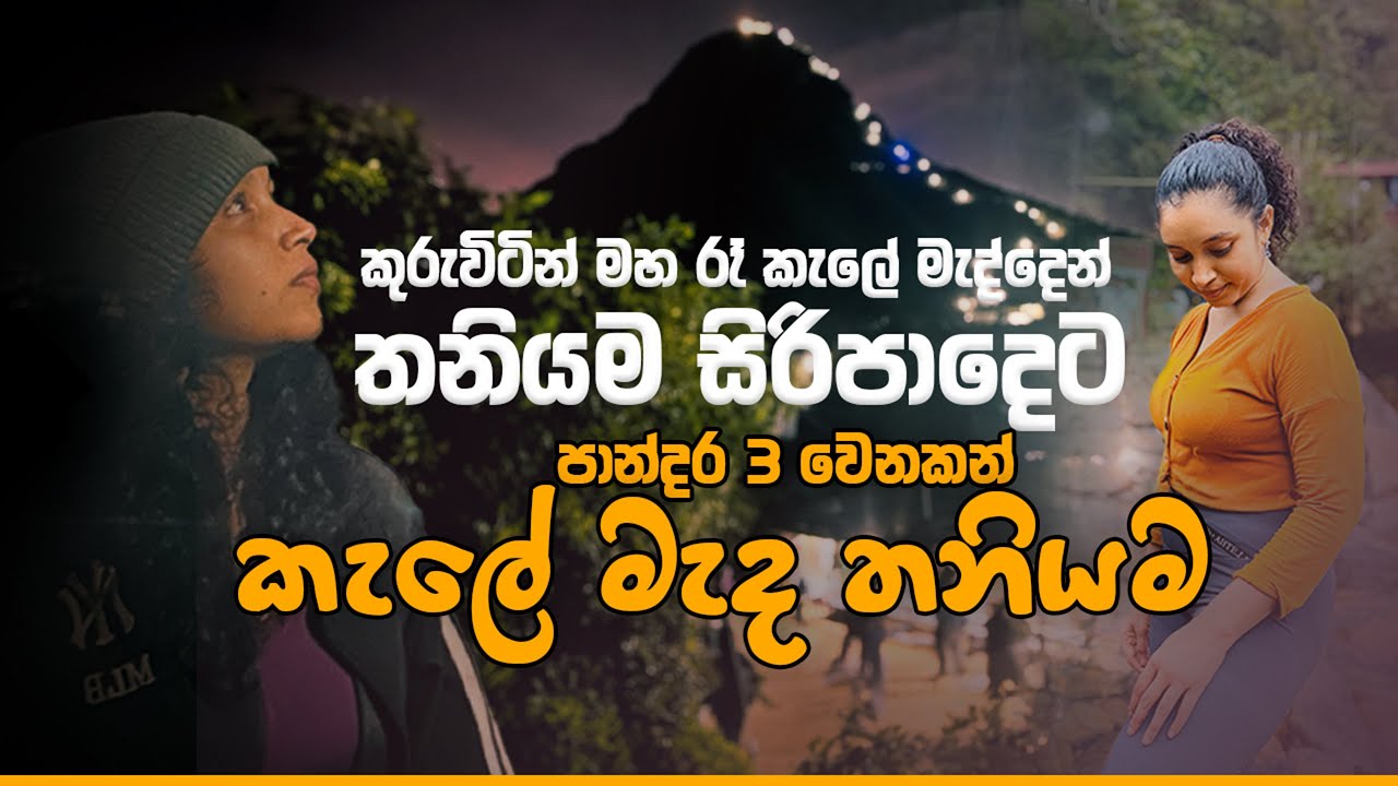 කුරුවිටින් මහ රෑ තනිවම සිරිපාදයට | පාන්දර තුන වෙනකන් කැලේ මැදින් | With Full Details #solotravelgirl