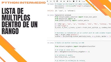 Ejercicios intermedios de Python: lista de múltiplos dentro de un rango