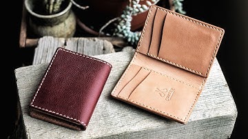 Making a Vertical Leather Card Wallet By Hand