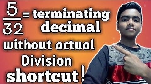 How to know that the rational number is terminating or non terminating without doing actual division