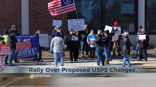 American Postal Workers Union hold protest in Waterloo over proposed USPS changes