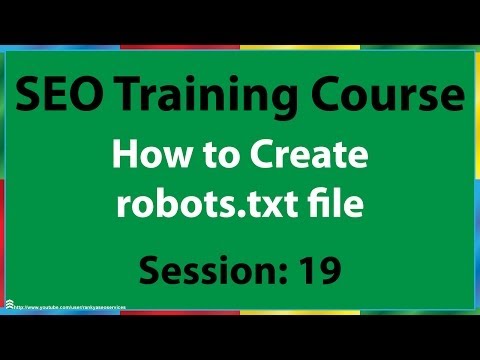 वीडियो: रोबोट Txt फ़ाइल कैसे लिखें