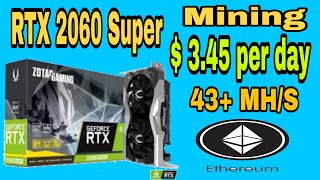 Zotac RTX 2060 Super Mini | Mining Ethereum at Nicehash | OC Settings | EmArpi Technology