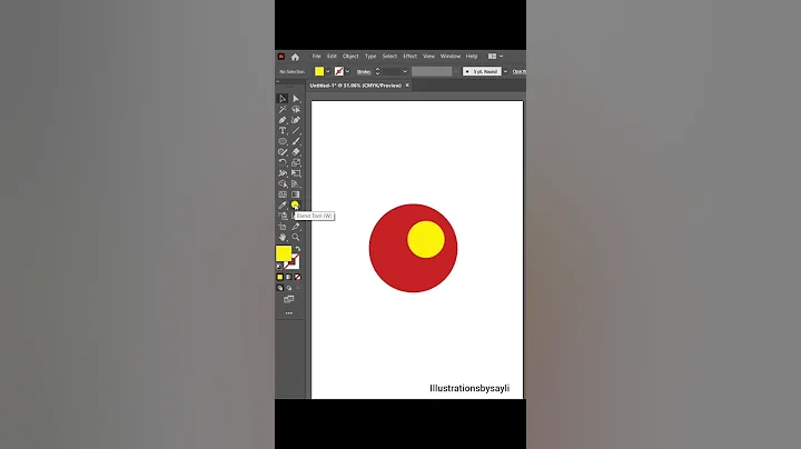 How to use Blend Tool in Illustrator Part-1 #blendtool  #illustrationsbysayli #short #youtubeshorts