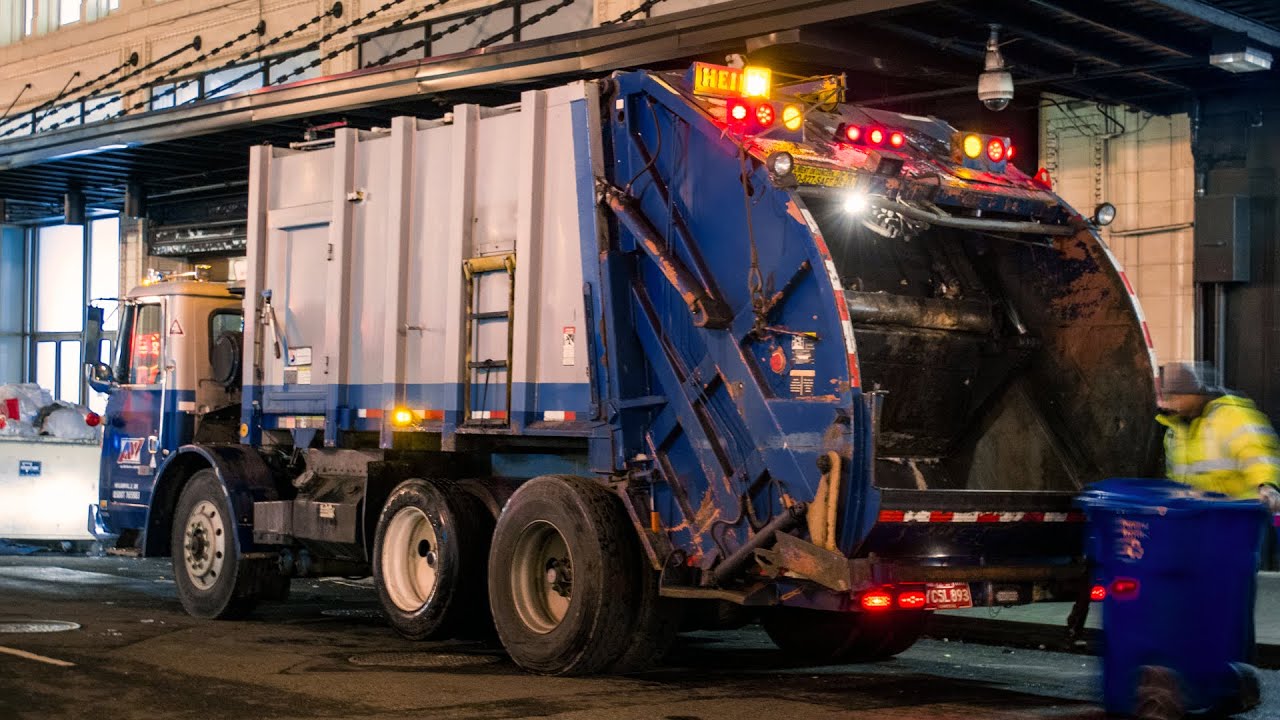Garbage Trucks at Night! YouTube