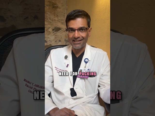 Is nasal packing after rhinoplasty really necessary? Dr. Abraham weighs in. 🎤🩹 #plasticsurgery