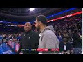 Joel Embiid talks after Philadelphia 76ers beat Golden State Warriors 118-106