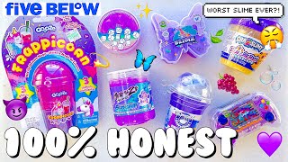 Purple Store Bought Slimes Under $6 Review 💜🦄 Five Below & Hobby Lobby