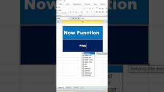 NOW Function in Excel | Insert Current Date &amp; Time