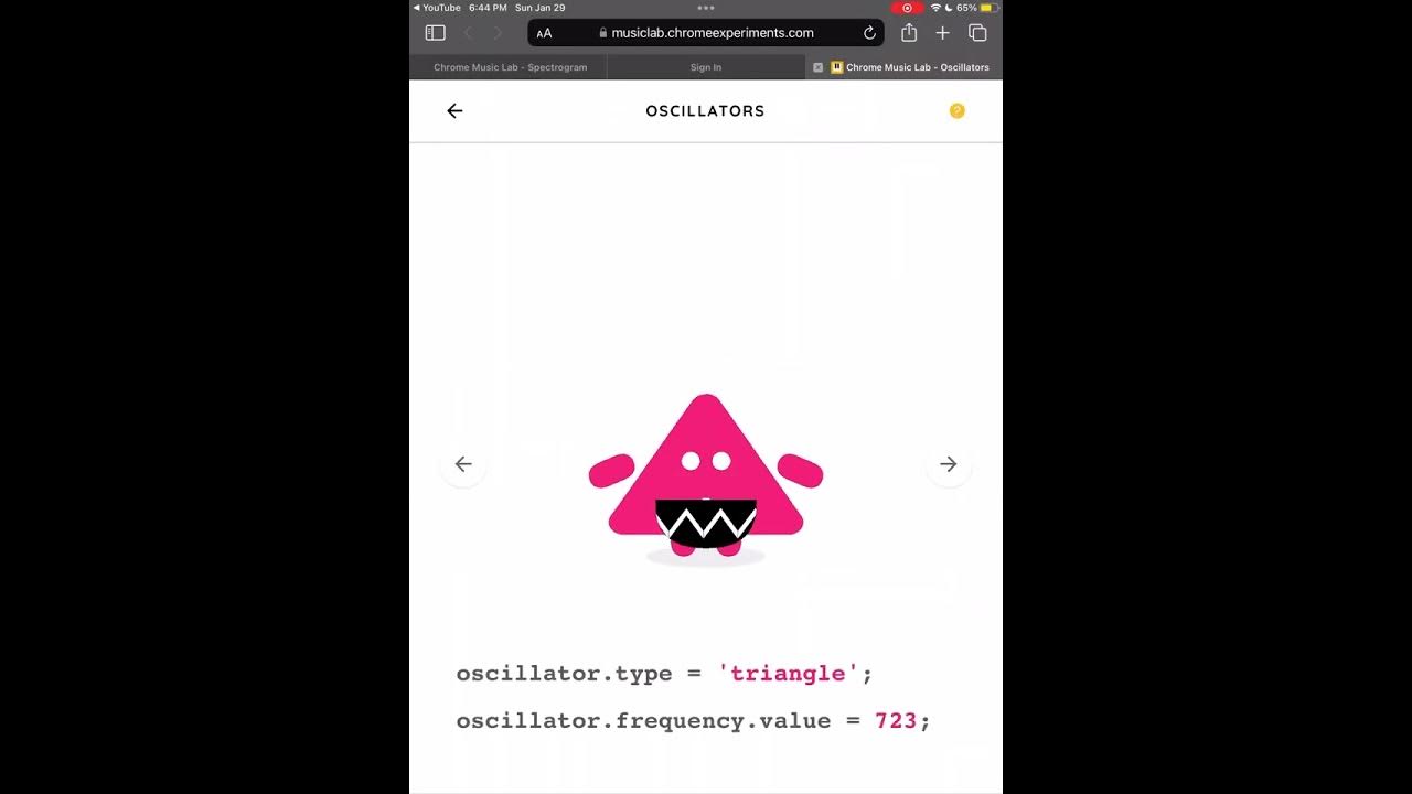 Chrome music lab oscillators YouTube