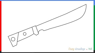 How to draw MACHETE step by step for beginners
