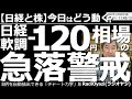 【日経と株-今日はどう動く?】日経軟調-120円!相場の急落に要警戒! 今日は、日銀金融政策会合の結果が公表され、予想通り「現状維持」となり、ドル円が上昇している。このあと指標ウイーク。急落に要警戒。