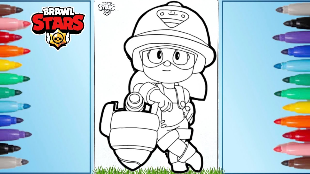 Brawl Star Jacky Coloring Page | Brawl Star 🌟