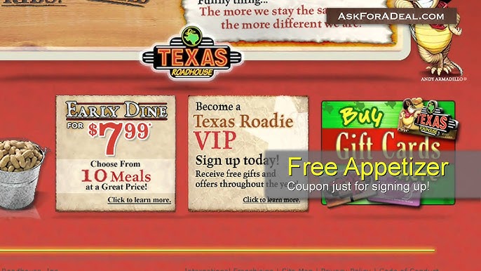 Texas Roadhouse Coupons Printable Texas Roadhouse Coupons Youtube
