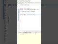 create an array of integers #shorts #shortfeed #youtubeshort