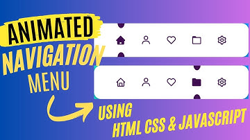 How To Create Navigation Bar using HTML CSS & JavaScript | Animated Navbar using HTML CSS JavaScript